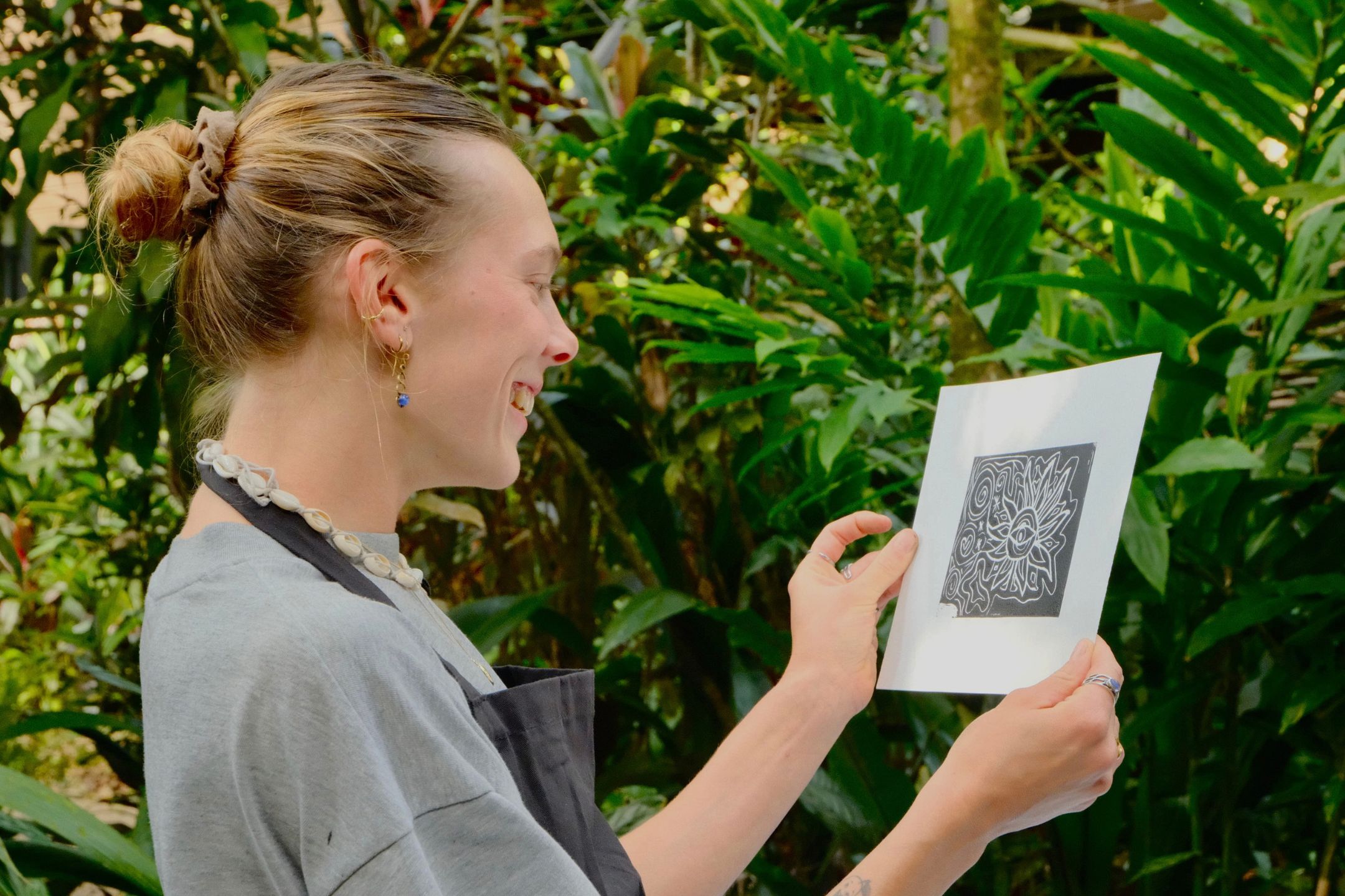 Printmaking workshop at Daintree Ecolodge